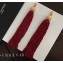 Saint Laurent Fringe Earrings Red