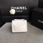 Chanel Classic Flap Mini Bag A1115 in Lambskin Leather White with Silver Hardware