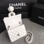 Chanel Classic Flap Mini Bag A1115 in Lambskin Leather White with Silver Hardware