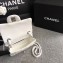 Chanel Classic Flap Mini Bag A1115 in Lambskin Leather White with Silver Hardware