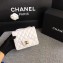 Chanel Classic Flap Mini Bag A1115 in Lambskin Leather Apricot with Golden Hardware