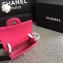 Chanel Classic Flap Mini Bag A1115 in Lambskin Leather Hot Pink with Golden Hardware