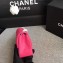 Chanel Classic Flap Mini Bag A1115 in Lambskin Leather Hot Pink with Golden Hardware