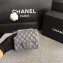 Chanel Classic Flap Mini Bag A1115 in Lambskin Leather Grey with Silver Hardware