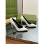 Gucci Heel 10.5cm Leather Pointy Toe Pumps Patent White 2023