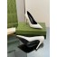 Gucci Heel 10.5cm Leather Pointy Toe Pumps Patent White 2023