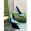 Gucci Heel 10.5cm Leather Pointy Toe Pumps Patent Blue 2023