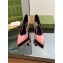 Gucci Heel 10.5cm Leather Pointy Toe Pumps Patent Pink 2023