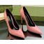 Gucci Heel 10.5cm Leather Pointy Toe Pumps Patent Pink 2023