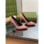 Gucci Heel 10.5cm Leather Pointy Toe Pumps Patent Pink 2023