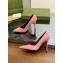 Gucci Heel 10.5cm Leather Pointy Toe Pumps Patent Pink 2023