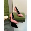 Gucci Heel 10.5cm Leather Pointy Toe Pumps Patent Pink 2023