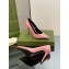 Gucci Heel 10.5cm Leather Pointy Toe Pumps Patent Pink 2023