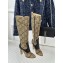 Gucci Knee High Boots Jumbo GG Canvas Beige 2023