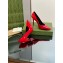 Gucci Heel 10.5cm Leather Pointy Toe Pumps Patent Red 2023