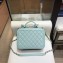 Chanel CC Filigree Grained Vanity Case Medium Bag A93343 Pale Green