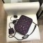 Chanel CC Filigree Grained Vanity Case Mini Bag A93342 Metallic Purple