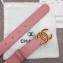 Chanel Calf Leather Belt with Red Buckle 30mm Width Pink 2018