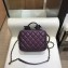 Chanel CC Filigree Grained Vanity Case Mini Bag A93342 Metallic Purple