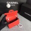 Chanel Classic Flap Mini Bag A1115 in Lambskin Leather Red with Silver Hardware