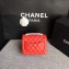Chanel Classic Flap Mini Bag A1115 in Lambskin Leather Red with Golden Hardware