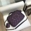 Chanel CC Filigree Grained Vanity Case Medium Bag A93343 Metallic Purple