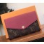  Louis Vuitton Pallas Canvas Wallet Monogram Canvas M64042 Fuchsia