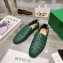 Bottega Veneta Intrecciato Leather Slippers Loafers Green 2023