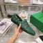 Bottega Veneta Intrecciato Leather Slippers Loafers Green 2023