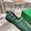 Bottega Veneta Intrecciato Leather Slippers Loafers Green 2023