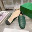 Bottega Veneta Intrecciato Leather Slippers Loafers Green 2023
