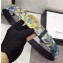 Gucci GG Blooms Belt 3.7cm Width Gold Hardware 370543 Blue 