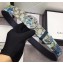 Gucci GG Blooms Belt 3.7cm Width Silver Hardware ‎370543 Blue