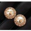 Chanel CC Pearl and Crystal Stud Earrings Gold 2018