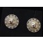 Chanel CC Pearl and Crystal Stud Earrings Silver 2018