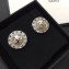 Chanel CC Pearl and Crystal Stud Earrings Silver 2018