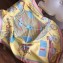 Hermes Printed Silk Scarf 90x90cm Yellow 2018