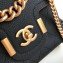 Chanel Grained Calfskin Small Archi Chic Flap Bag A57217 Black/Gold 2018