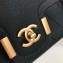 Chanel Grained Calfskin Medium Archi Chic Flap Bag A57217 Black/Gold 2018