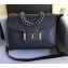 Chanel Grained Calfskin Small Archi Chic Flap Bag A57217 Blue/Silver 2018