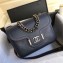 Chanel Grained Calfskin Small Archi Chic Flap Bag A57217 Blue/Silver 2018