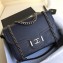 Chanel Grained Calfskin Medium Archi Chic Flap Bag A57217 Blue/Silver 2018