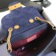 Chanel Grained Calfskin Small Archi Chic Flap Bag A57217 Blue/Gold 2018