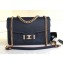 Chanel Grained Calfskin Medium Archi Chic Flap Bag A57217 Blue/Gold 2018