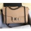 Chanel Grained Calfskin Medium Archi Chic Flap Bag A57217 Beige/Silver 2018