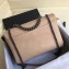 Chanel Grained Calfskin Medium Archi Chic Flap Bag A57217 Beige/Silver 2018