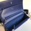 Chanel Patent Leather Classic Quilted WOC Bag Blue/Silver