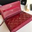 Chanel Patent Leather Classic Quilted WOC Bag Red/Silver