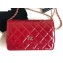 Chanel Patent Leather Classic Quilted WOC Bag Red/Gold 