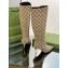 Gucci Heel 8.5cm Women's Pointed toe High boots ‎758293 GG Canvas Beige 2023